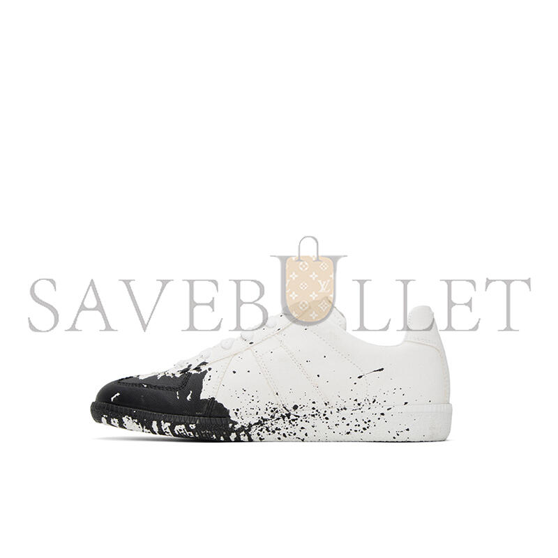 MAISON MARGIELA WHITE & BLACK PAINT REPLICA SNEAKERS 231168F128010